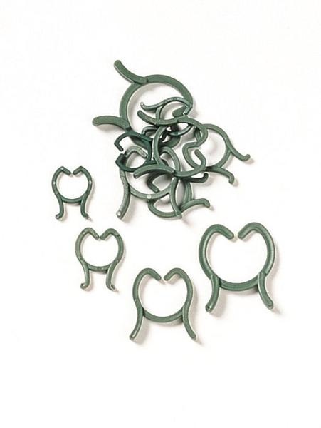 Plantenclips (groen) - voor het vastzetten aan stokken