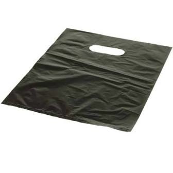 Zwarte plastic draagtassen (500 stuks)
