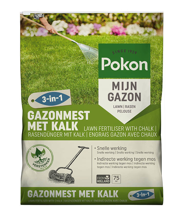 Bio Gazonmest met kalk 3-in-1v