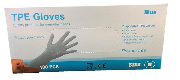 TPE Wegwerphandschoenen Latex Vrij maat M (100 stuks)