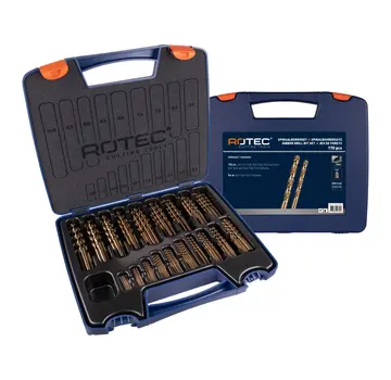 Rotec HSS-E spiraalborenset '111' - DIN 338 - Type N - Ø1-10 - Brons - 170-delig