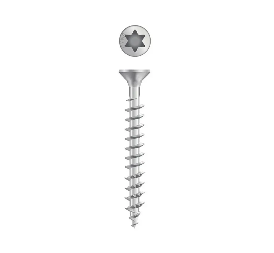 Dynaplus - Beslagschroeven - Torx 20 - 4 x 40mm - Verzinkt - Voldraad (200 stuks)
