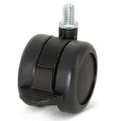 Premium meubelwiel, 60mm, PU geremd, draadstift 10x15mm