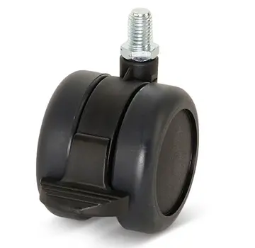 Premium meubelwiel, 60mm, PU geremd, draadstift 10x15mm