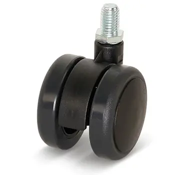 Premium meubelwiel, 50mm, PU met draadstift 10x15mm