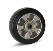 MESO Zwart elastisch rubber wiel - 150mm - 330kg