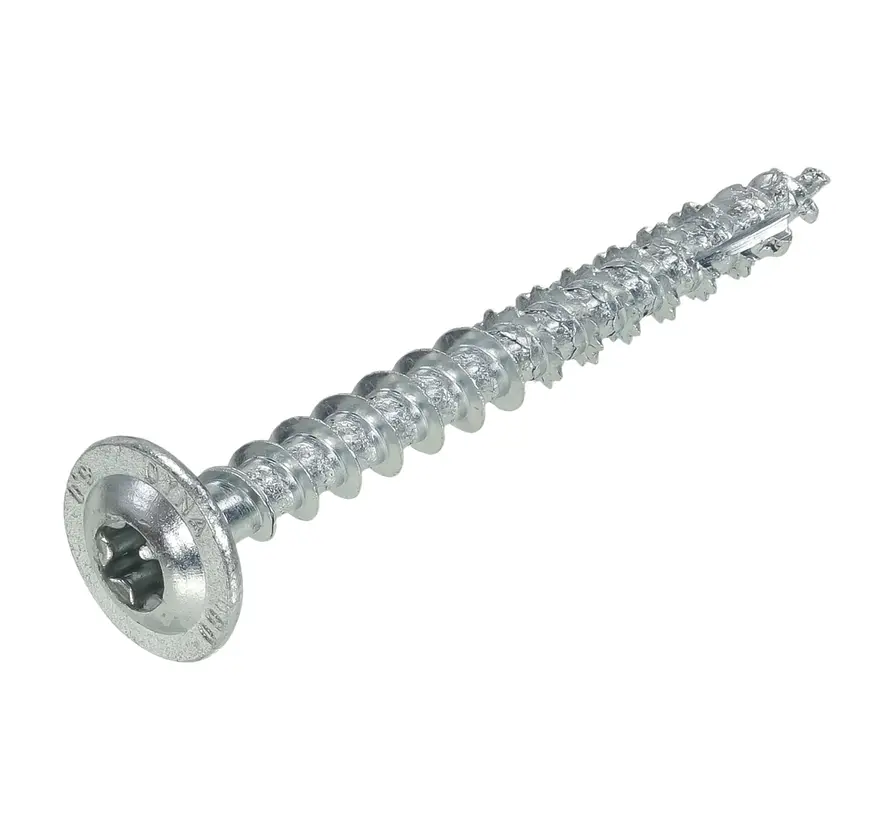 Dynaplus - Torx 30 Tellerkop schroeven - 6 x 60mm - Verzinkt - Voldaad (100 stuks)