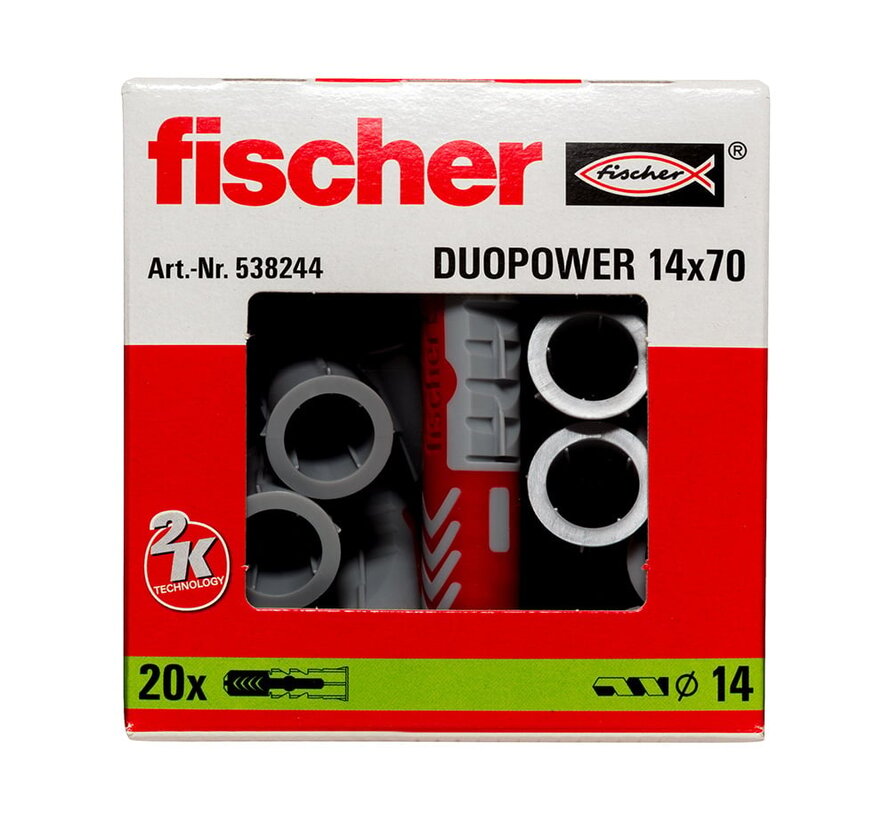 Fischer - DuoPower - Universele pluggen - 14 x 70mm (20 stuks)