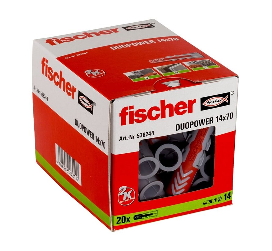 Fischer - DuoPower - Universele pluggen - 14 x 70mm (20 stuks)