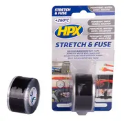 HPX Stretch & Fuse zelfvulkaniserende tape - Zwart - 25mm x 3m