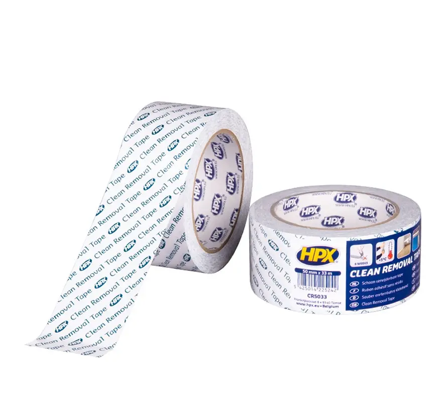 Schoonverwijderbare PVC tape - 50mm x 33m