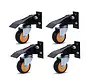 Set  van 4 verstelbare werkbankwielen - 75 mm - 210 kg