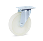 Nylon zwenkwiel met topplaat - 125mm - 200kg