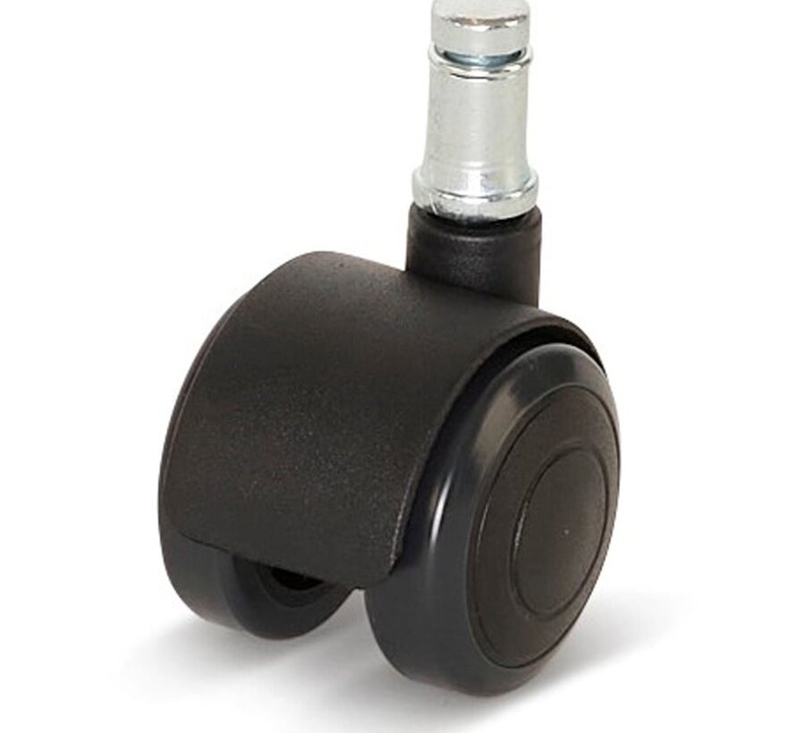 Premium meubelwiel, met kap, 40mm, PU met stift 11x20mm