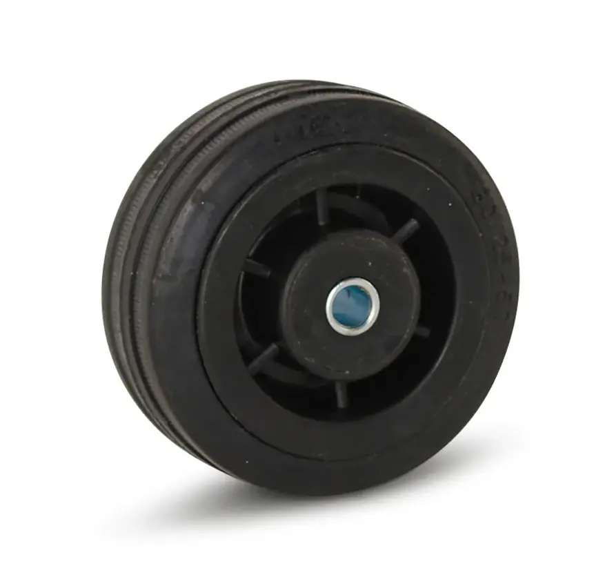 Rubber wiel - 80mm - 60kg