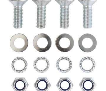 MESO Montageset M12  - 4x Inbusbout - 4x Tandveerring - 4x Zelfborgende moer - 4x Sluitring