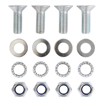 MESO Montageset M12  - 4x Inbusbout - 4x Tandveerring - 4x Zelfborgende moer - 4x Sluitring