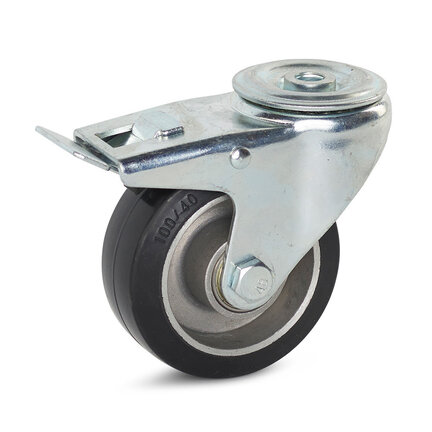 Zwenkwielen met boutgat