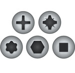 Schroeven op uitsparing