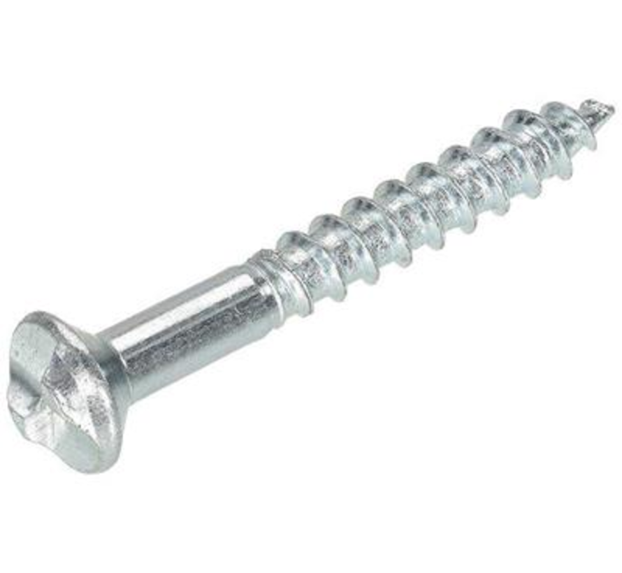 Anti inbraakschroeven - One-Way Platkop - 3,5 x 25mm - Voldraad - Verzinkt (200 stuks)