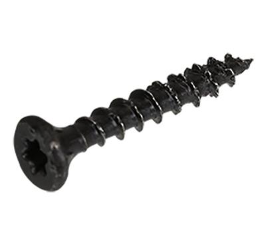 Blackline - Spaanplaatschroeven - Torx 10 Platkop - 3,0 x 20mm - Voldraad - Zwart (100 stuks)