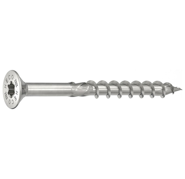 Heco Topix-Plus - RVS A2 Schroeven - Hecodrive platverzonken kop - 4 x60mm - Deeldraad (200 stuks)