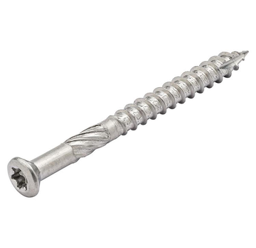 Potdeksel/Tuinhout schroeven - Torx 25 - 5x80mm - RVS-410 - Deeldraad (100 stuks)