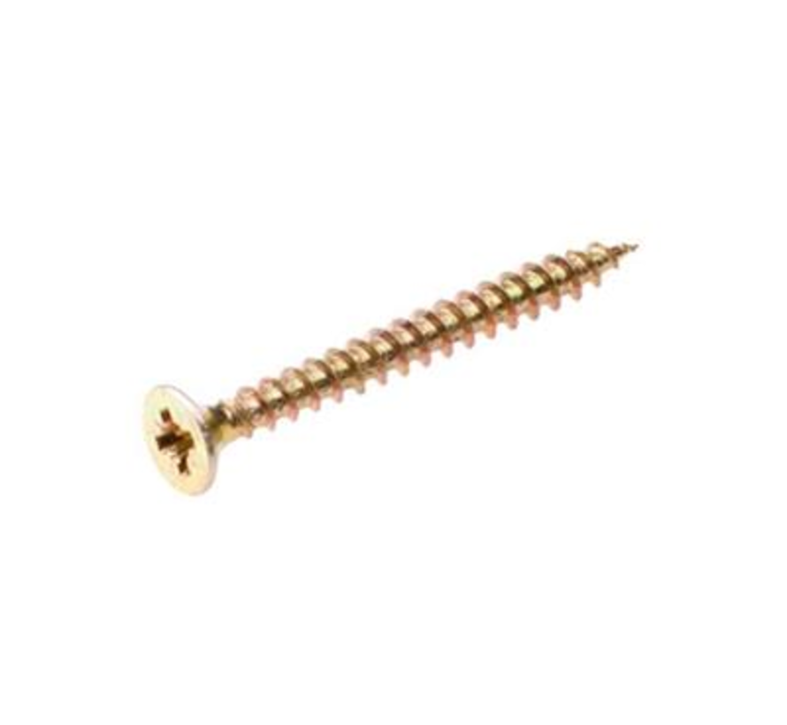 Spaanplaatschroeven - Pozidrive 2 - 3,5 x 30mm - Voldraad - Verzinkt (200 stuks)