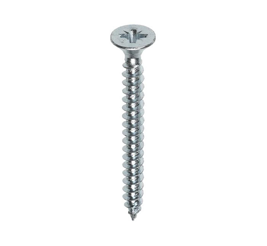 Spaanplaatschroeven - Pozidrive 2 - 4 x 30mm - Voldraad - Verzinkt (200 stuks)
