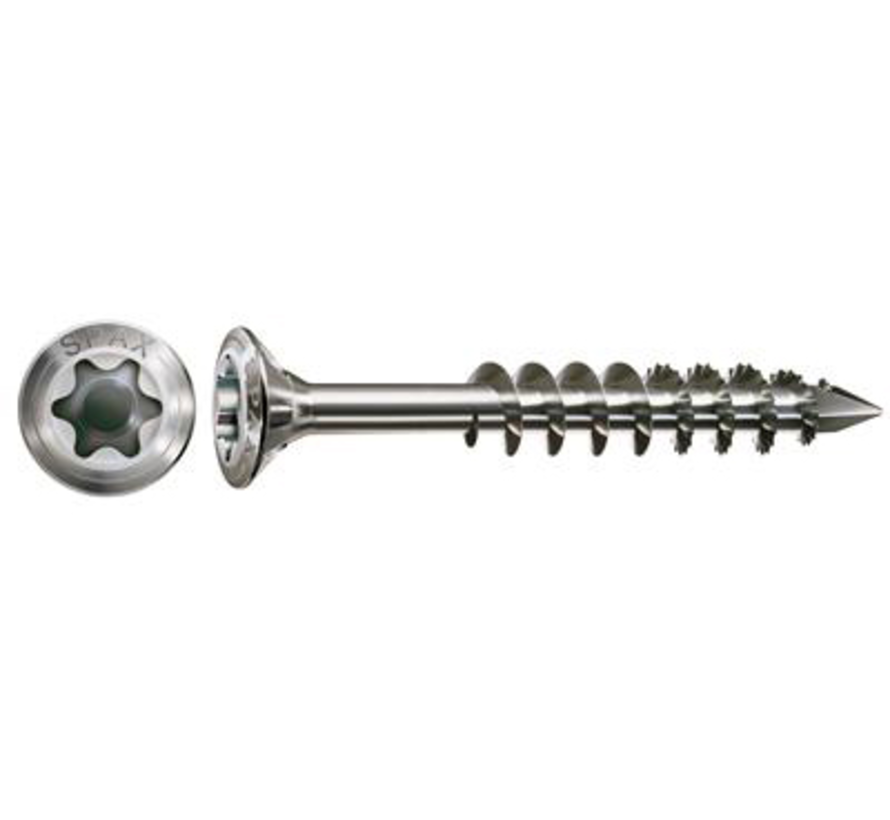 Spax - Gevel en Schuttingschroeven - Torx 20 Lenskop - 5 x 70mm Deeldraad - RVS (100 stuks)
