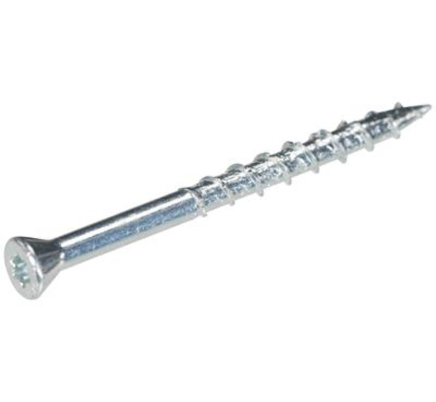 Woodies - Glaslatschroeven - Torx 10 Platverzonken kop - 3,5 x 40mm - Deeldraad - Verzinkt (200 stuks)