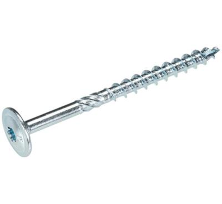 Woodies - Tellerkopschroeven - Torx 40 Tellerkop - 8 x 220mm - Deeldraad - Verzinkt (50 stuks)