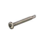 Zelfborende Plaatschroeven - Phillips 2 Cilinderkop - 3,5 x 19mm - Voldraad - RVS (200 stuks)