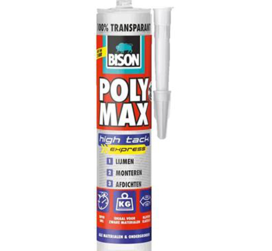 Bison - Poly Max High Tack - Transparant - 300g