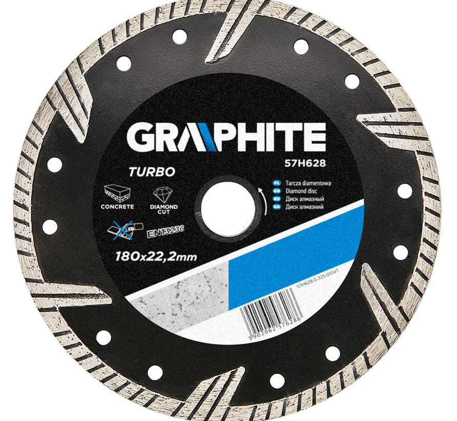 Graphite - Turbo - Diamantschijf - 180x22,2x6,0x2,8mm