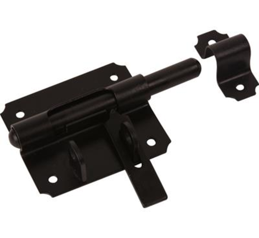 Hangslotgrendel - 80 x 70mm - Zwart (1 stuk)