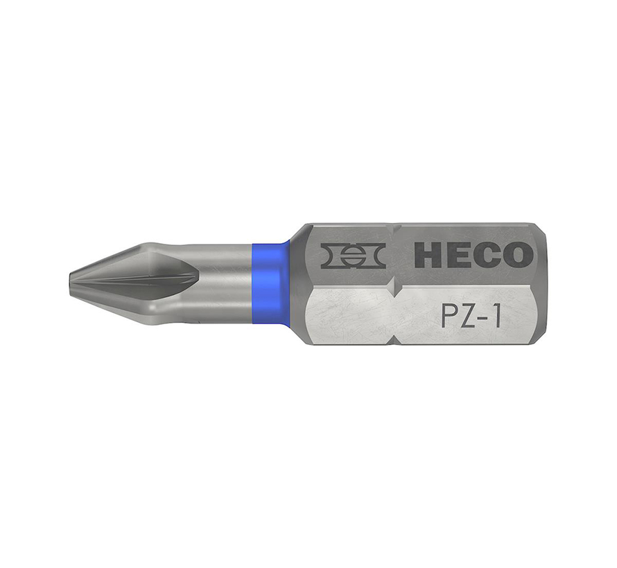 Heco - Drive-Bits - Pozidrive 1 - 25mm (Blister verpakking 2 stuks)
