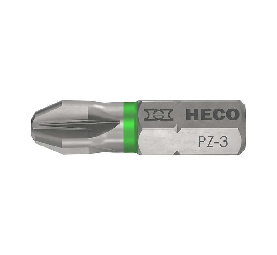 Heco - Drive-Bits - Pozidrive 3 - 25mm (Blister verpakking 2 stuks)