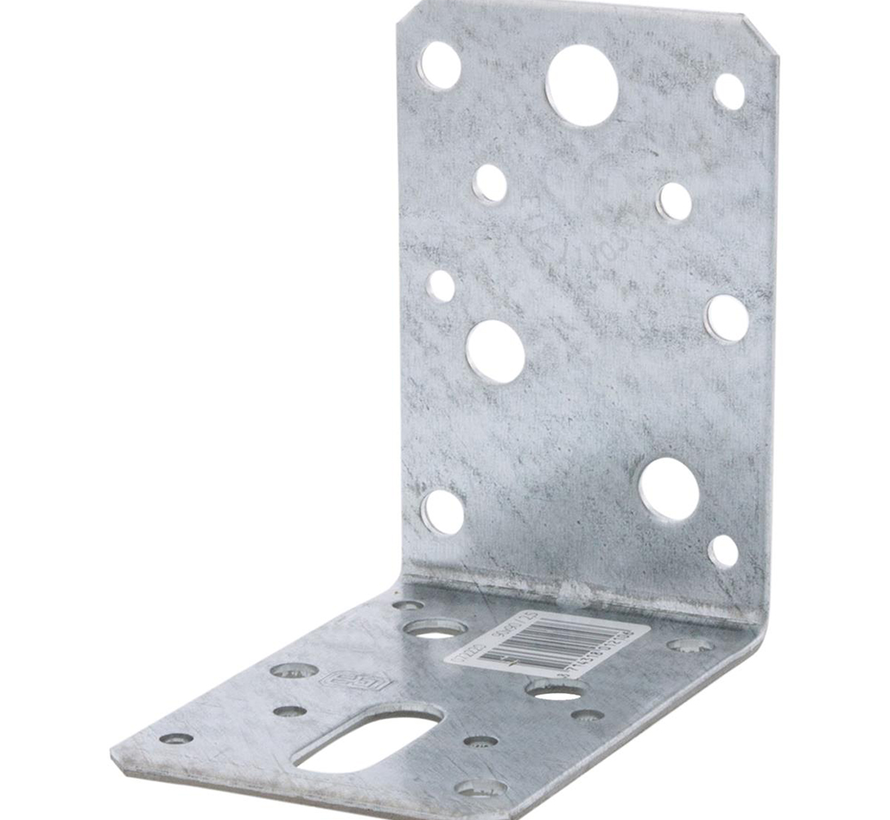 Hoekanker vlak - 90x90x60x2,5mm - Verzinkt