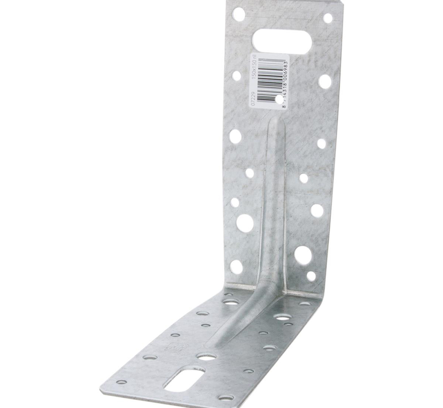 Hoekanker/Ril - 150x150x60x2,5mm - Verzinkt