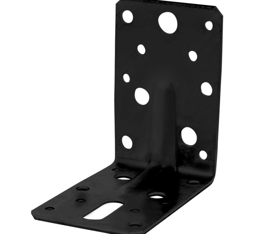 Hoekanker/Ril - 90x90x60x2,5 - Zwart