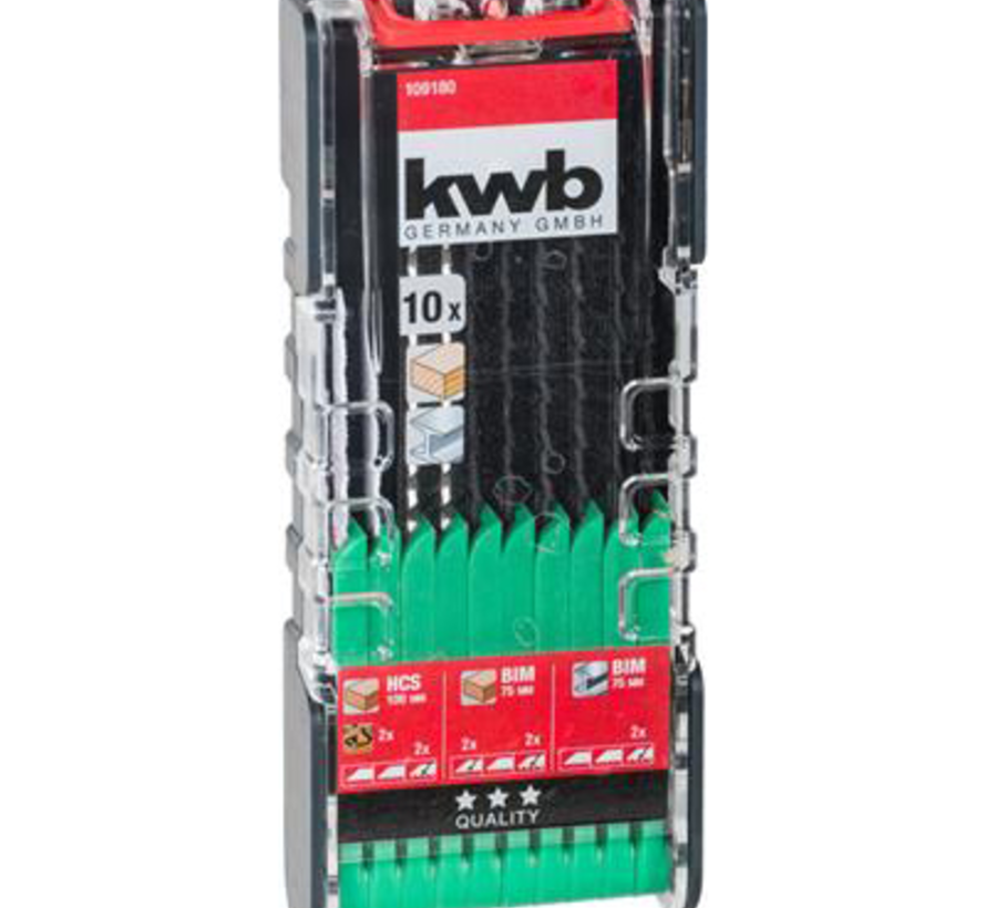 Kwb - Decoupeerzaagbladenset - 10-delig