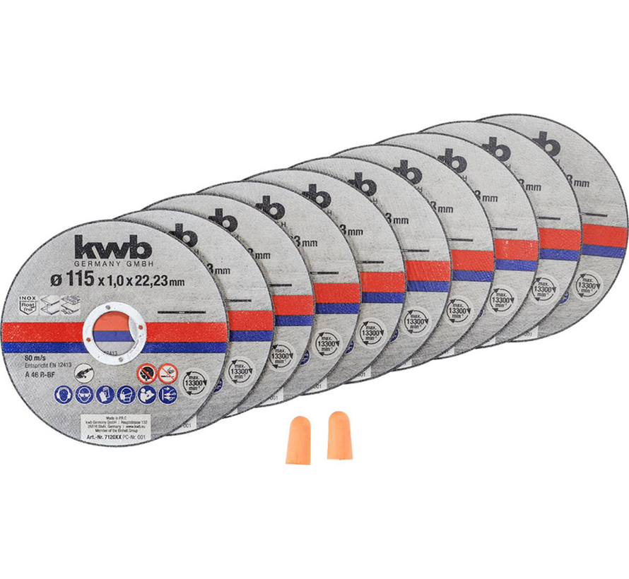 Kwb - Doorslijpschijvenset - 125x1,0x22,23mm (10 stuks)