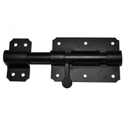 Plaatgrendel - Zwaar - 100 x 80mm - Zwart (1 stuk)