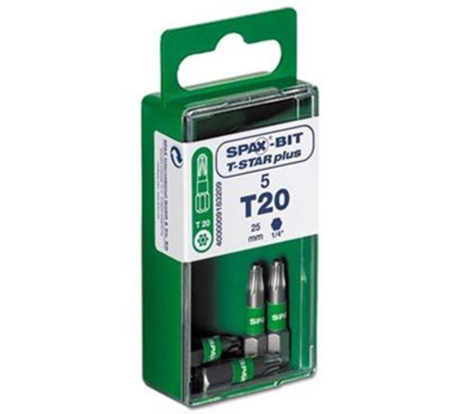 Spax - T-Star schroefbits - T20 - RVS (5 stuks)