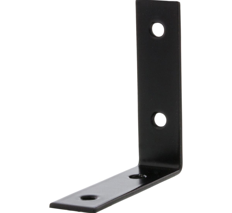 Stoelhoeken - 75mm - Zwart (4 stuks)