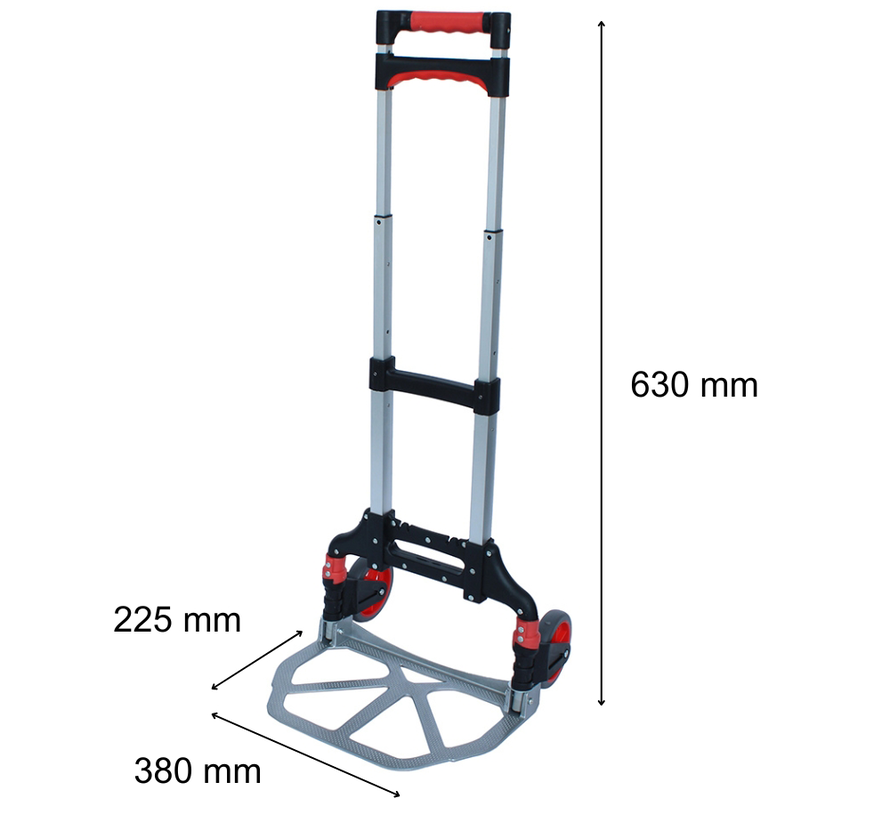Steekwagen opklapbaar 60kg aluminium