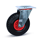 Zwenkwiel luchtband - Grote plaat - Plastic velg - 260mm - 125kg