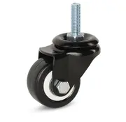 MESO Zwart PU zwenkwiel met schroefdraad - 50mm - 60kg