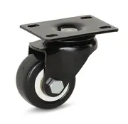 MESO Zwart PU zwenkwiel met topplaat - 50mm - 60kg
